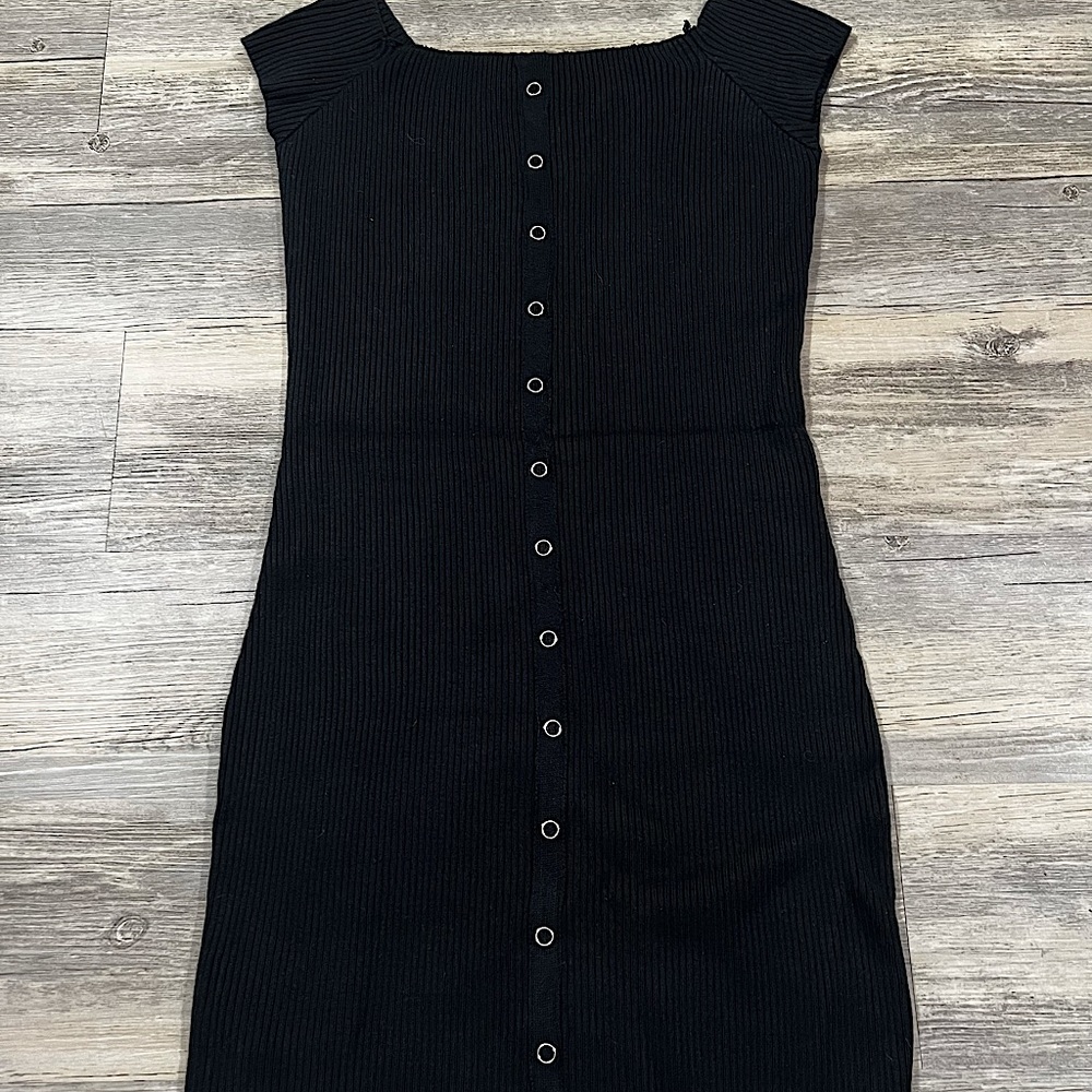 Emory park, mini black dress with buttons. Hardly ever worn. Very good condition